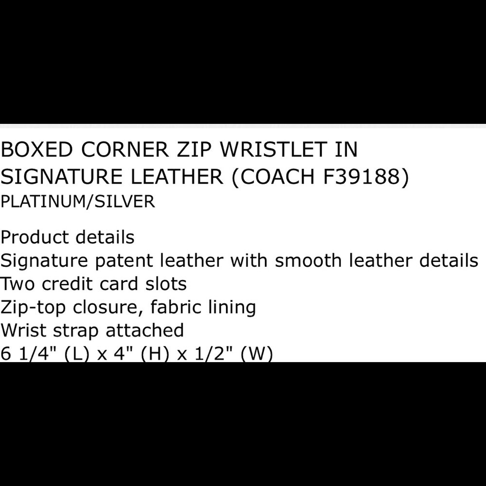 🔥NEW🔥 Coach  corner zip wristlet - Picture 7 of 7